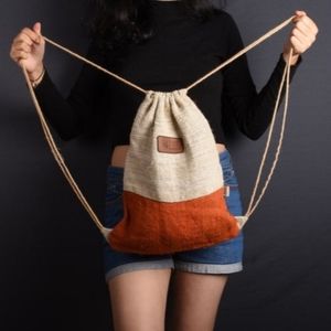 Hemp Drawstring Backpack